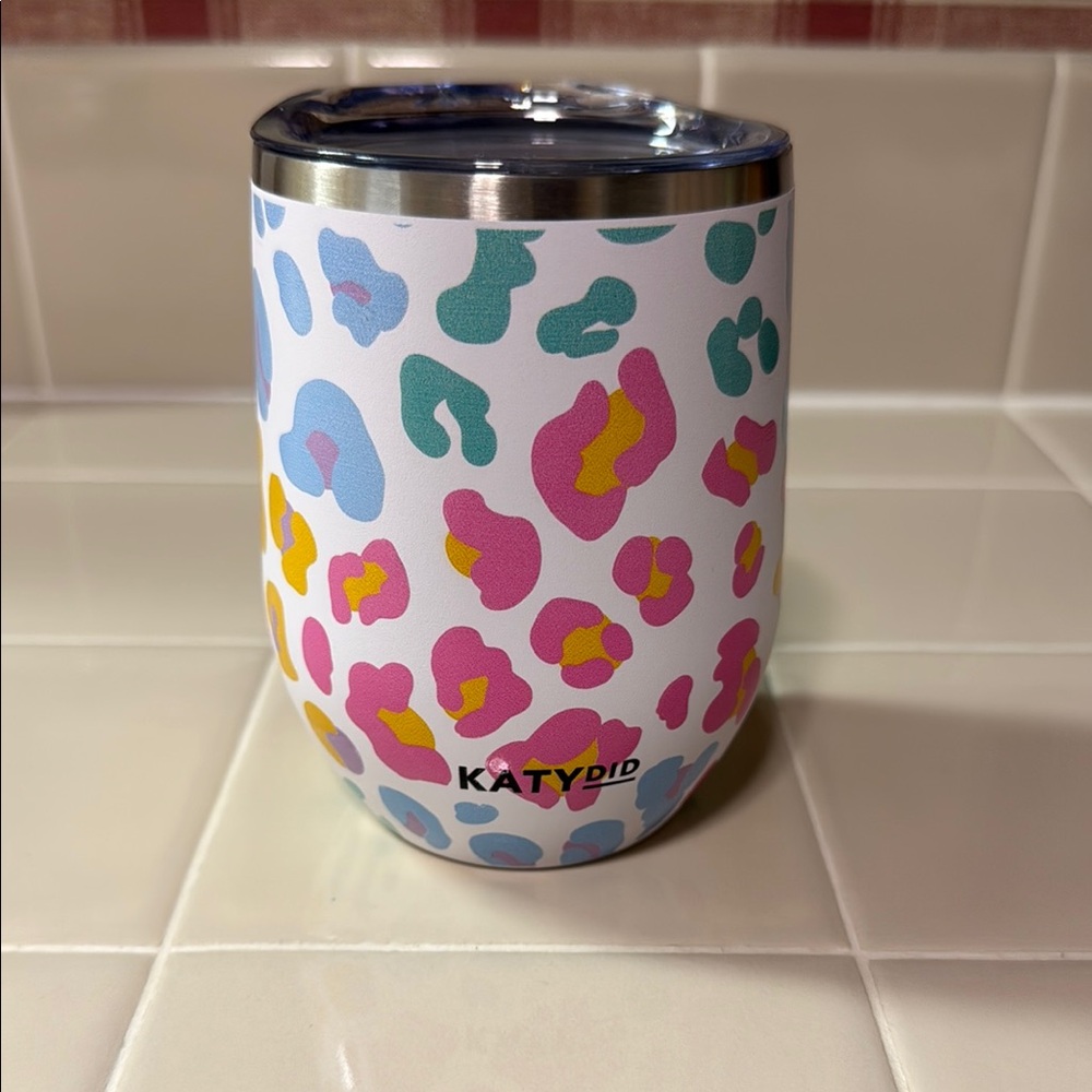 Katydid Colorful Leopard Print Tumbler